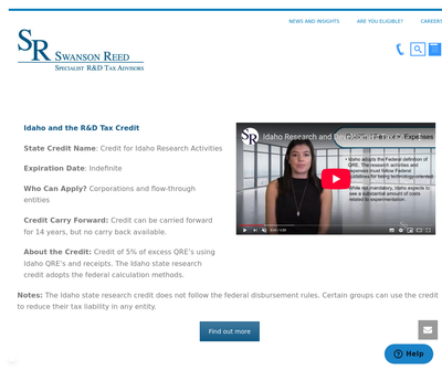Swanson Reed | Specialist R&D Tax Advisors (Idaho)
