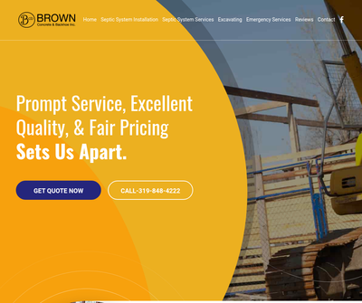 Brown Concrete and Backhoe