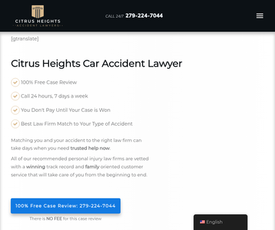 Citrus Heights Car Accident Lawyer