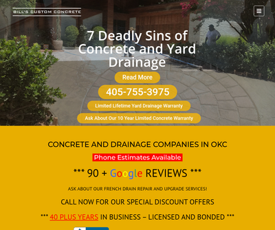 Bill's Custom Concrete & Yard Drainage