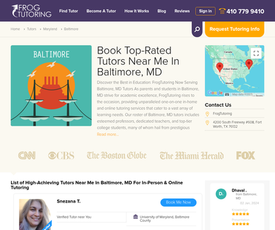 Frog Tutoring Baltimore
