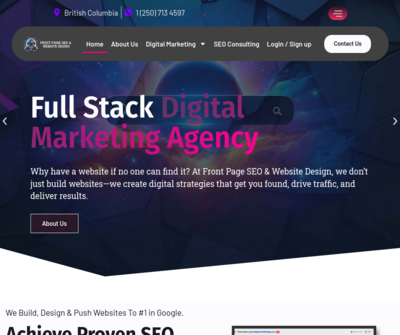 Front Page SEO & Website Design - Vancouver