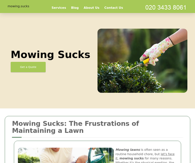 Mowing Sucks