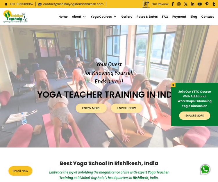 Yoga Teacher Training School