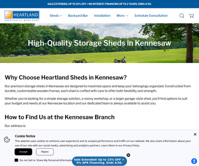Kennesaw Store - Premium Wood Sheds