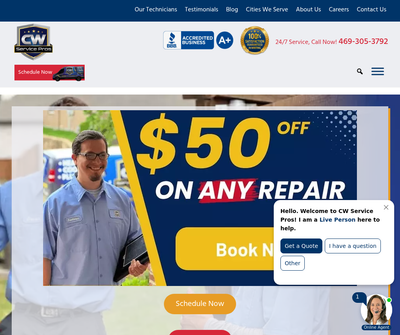 CW Service Pros Plumbing, Heating & Air Conditioning