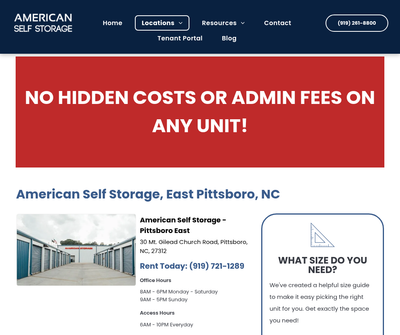 American Self Storage - East Pittsboro