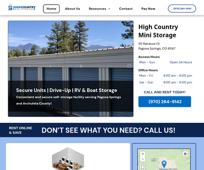 High Country Mini Storage - Pagosa Springs