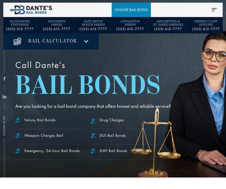 Bail Bonds in Baton Rouge - Dante’s Bail Bonds