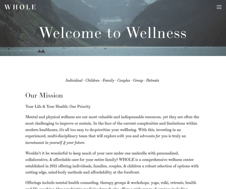 WHOLE Wellness Therapy Services