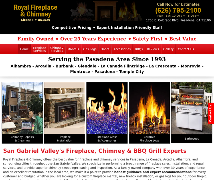 Fireplace sales and service