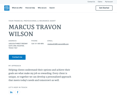 Marcus Travon Wilson - New York Life Insurance
