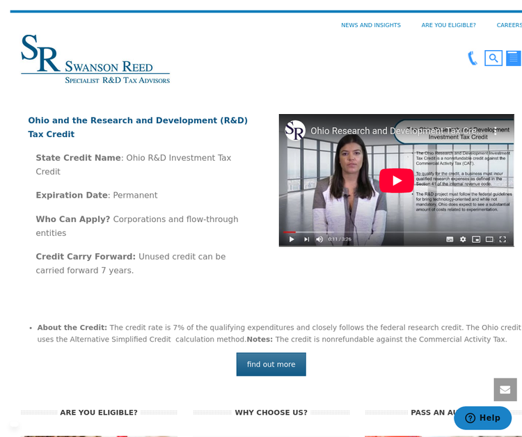 Swanson Reed | Specialist R&D Tax Advisors (Ohio)