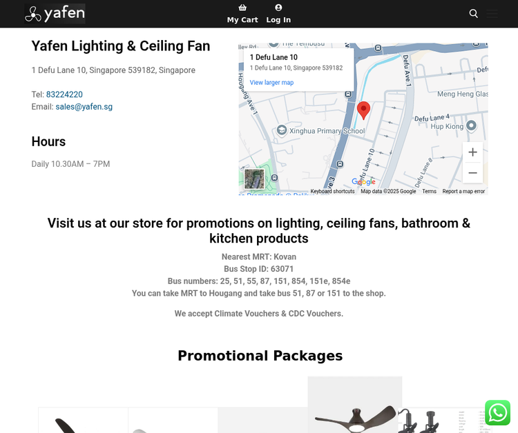 Yafen Lightings and Ceiling Fans