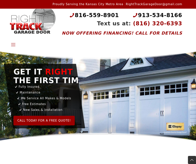 Right Track Garage Door