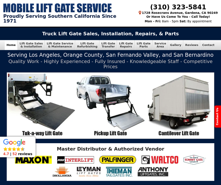 Lift Gate Service & Maintenance