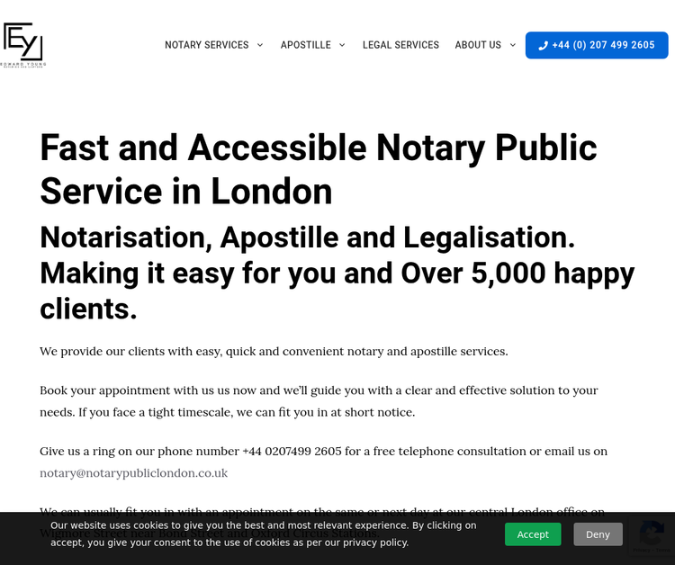 Notary Public London - Edward Young