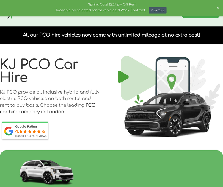 KJ PCO CAR HIRE NORTH LONDON