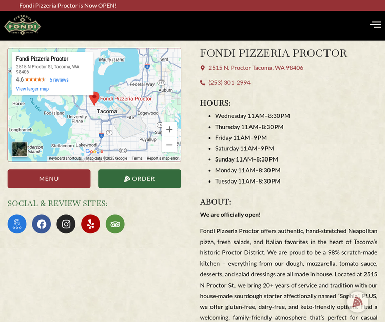 Fondi Pizzeria Proctor
