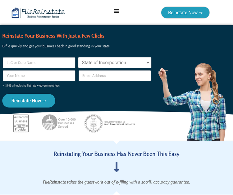 Reinstating Your Business Has Never Been This Easy