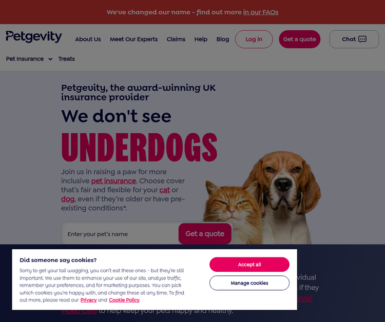 Petgevity: Award-Winning Pet Insurance Provider