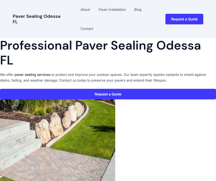 Paver Sealing Odessa FL