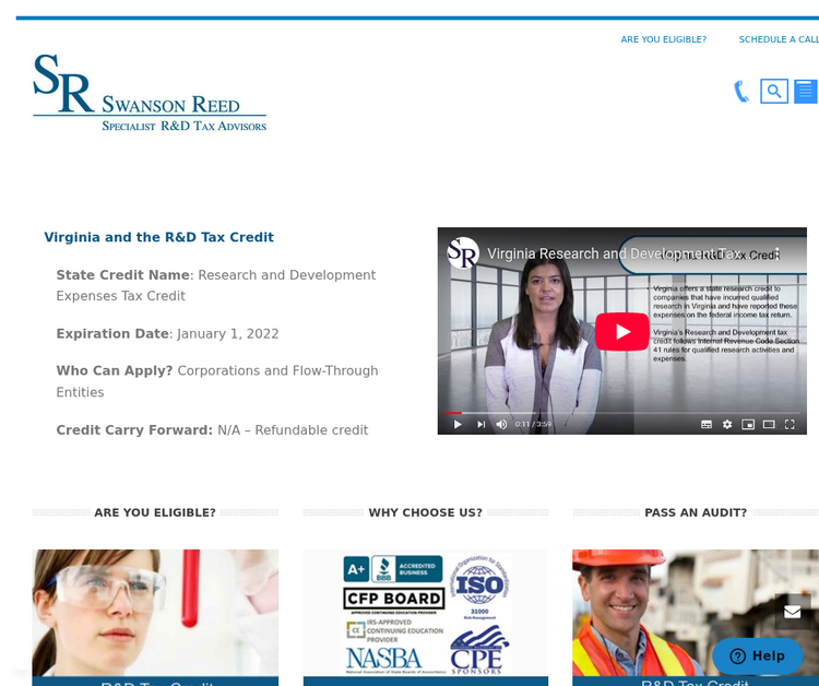 Swanson Reed | Specialist R&D Tax Advisors (Virginia)