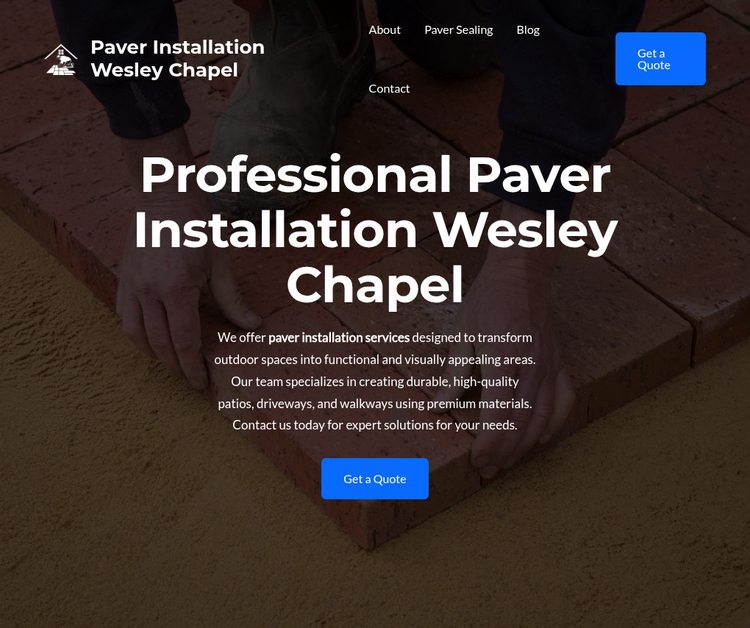 Paver Installation Wesley Chapel