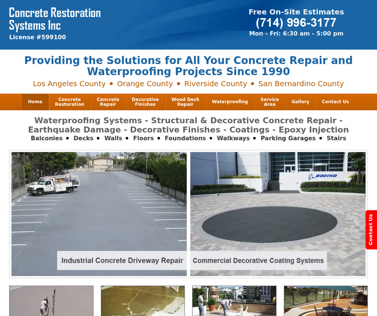 Concrete Restoration Systems Inc