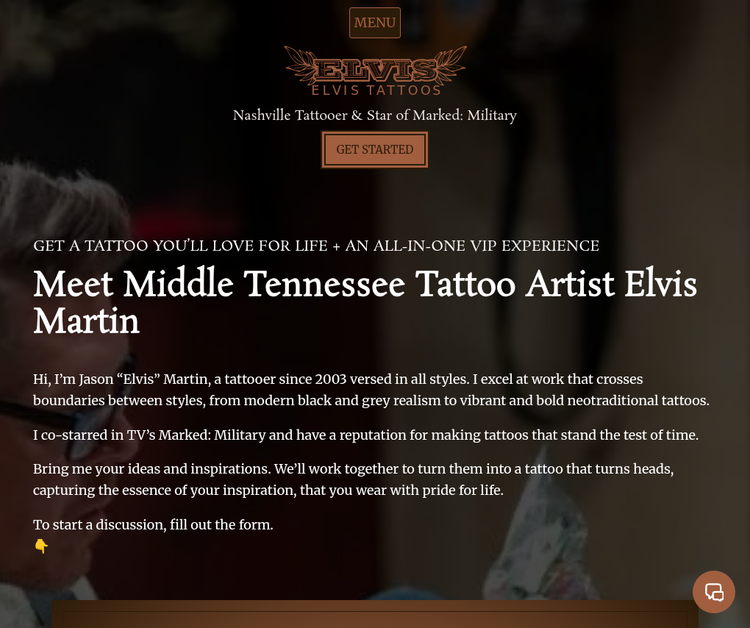 Tattoo shop in Hendersonville, Tennessee