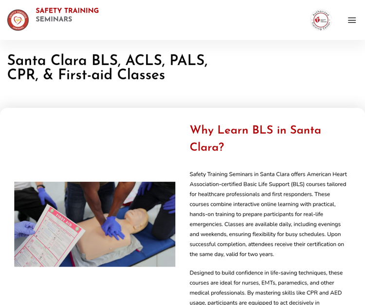 Santa Clara CPR & BLS Classes