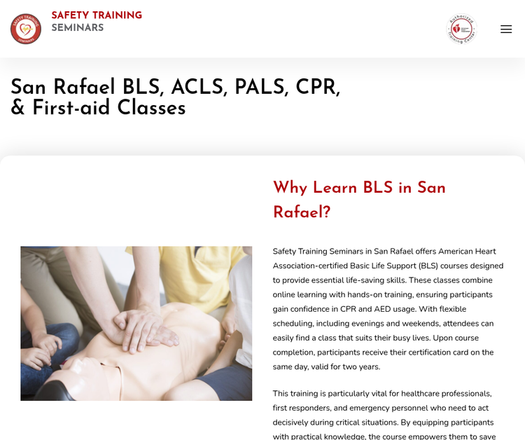 San Rafael CPR & BLS Classes