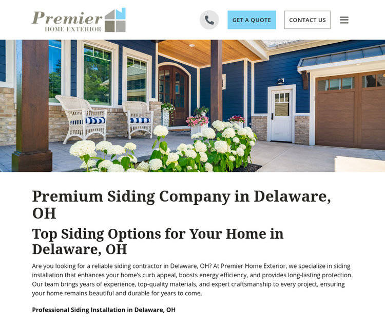 Siding Contractor in Delaware, OH
