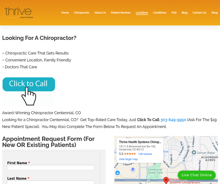 Chiropractor in Centennial, Colorado