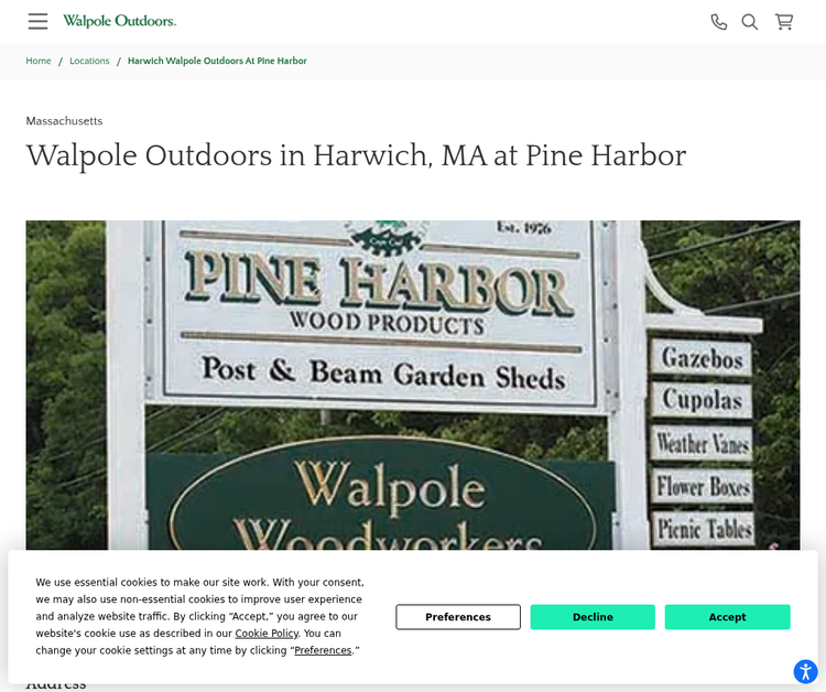 Harwich, MA – Walpole Outdoors at Pine Harbor