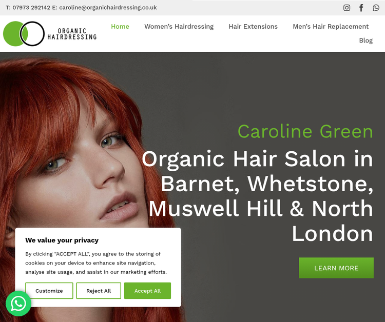 Organic HairDressing - Caroline Green