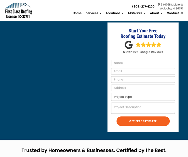 First Class Roofing LLC