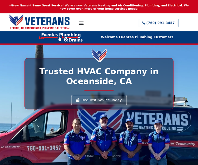 Veterans Heating and Air Conditioning, Plumbing, and Electrical