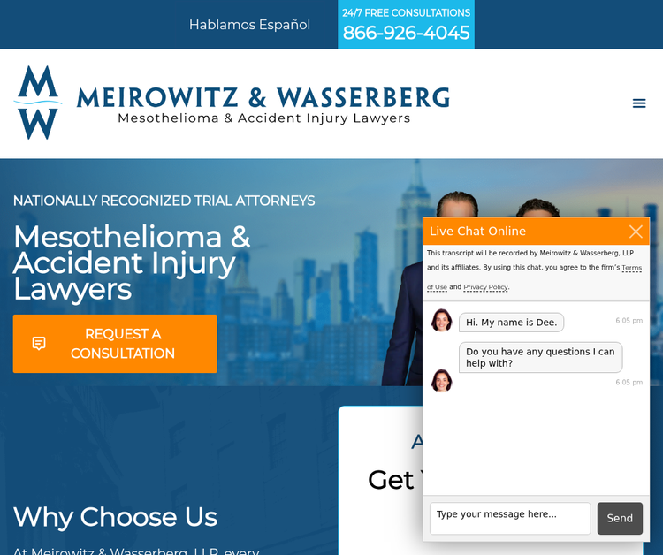 MeirowitzWasserbergMesotheliomaAccidentInjuryLawyers