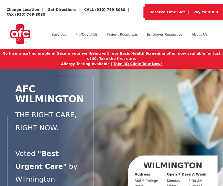AFC Urgent Care Wilmington - S College Rd