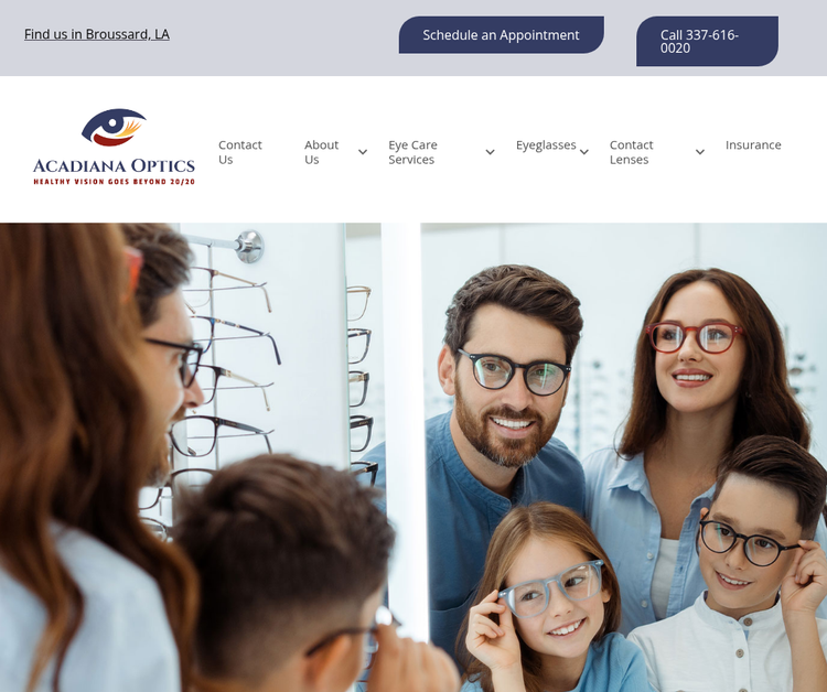 Acadiana Optics is a Family-Focused Optometry Practice in Broussard
