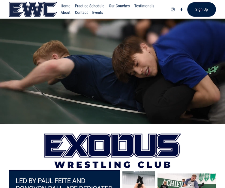 Exodus Wrestling Club Paul Feite and Donovon Ball,  training wrestlers of all levels Camp Hill, PA