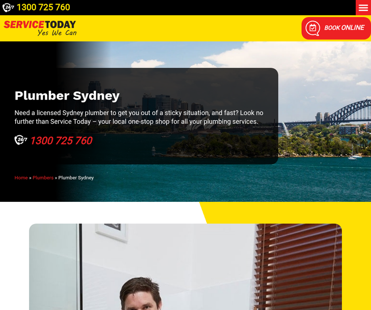 Service Today Plumber Sydney