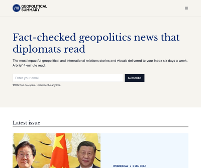 Geopolitical Summary - a daily newsletter
