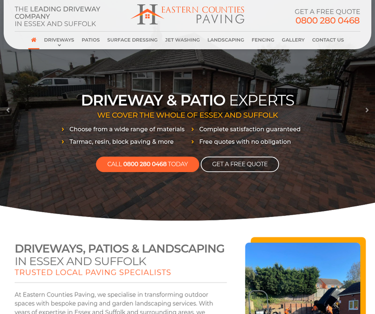 Leading Driveway & Patio Specialists in Essex and Suffolk